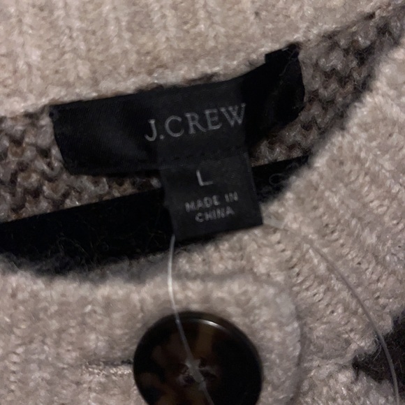 J. Crew Leopard Print Cardigan - Black and Cream - Picture 5 of 6